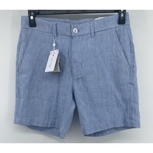Porter & Ash Premium Collection Linen Blend Shorts Men's Size 30 Light Blue NWT
